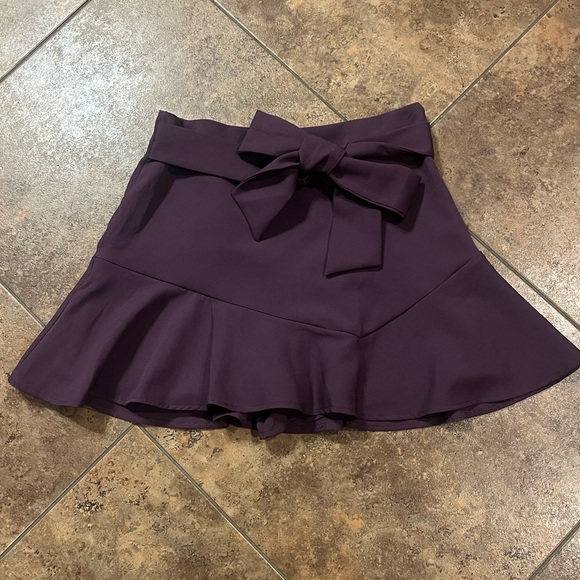 Zara Purple Tie Skirt‎ Size M - Picture 2 of 9